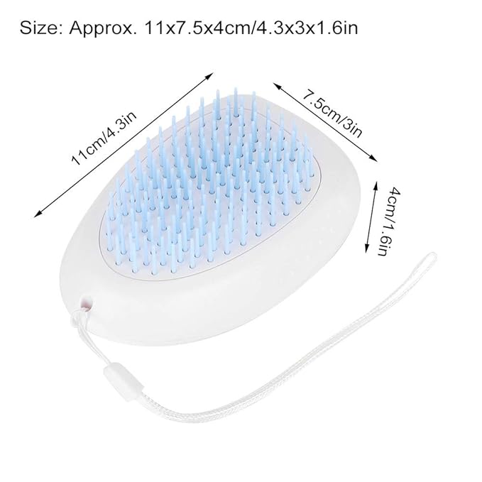 FLEXMAN Dog Bath Brush, 2 in 1 Multi Functional Plastic Self Grooming Cat Brush, Cat Self Groomer, Pet Shower Bathbrush Accessory