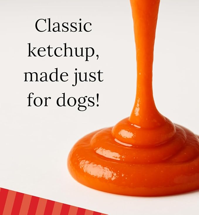Natural Ketchup for Dogs, Human-Grade Dog Food Topper & Meal Enhancer, Sweet Potato, Carrot & Beef Bone Broth, USA Made, Packed with Vitamins & Fiber, 3 Pack, 1.5 oz Packets (4.5 oz Total)