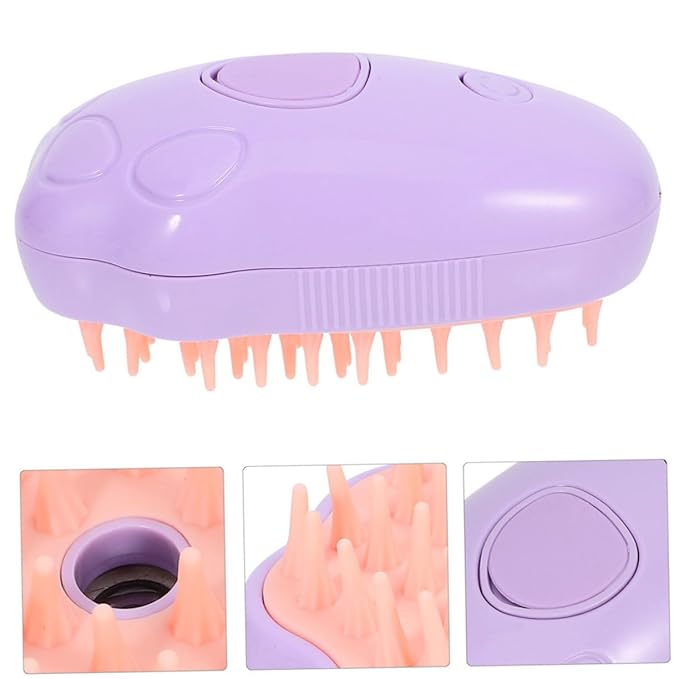SUPVOX 2pcs Pet Hair Steaming Brush Multi-function Cat Dog Bathing Tool Portable Massage Brush for Gentle Grooming and Spa