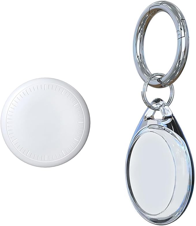 (Android Only) Google Certified Android Tracker, Key Tracking Tag, Item Finder and Wallet Tracker, Works with Google Find My Device App, Smart Tracker Tag for Keys, Luggage, Wallets, Pets (White)