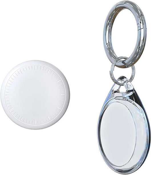 (Android Only) Google Certified Android Tracker, Key Tracking Tag, Item Finder and Wallet Tracker, Works with Google Find My Device App, Smart Tracker Tag for Keys, Luggage, Wallets, Pets (White)
