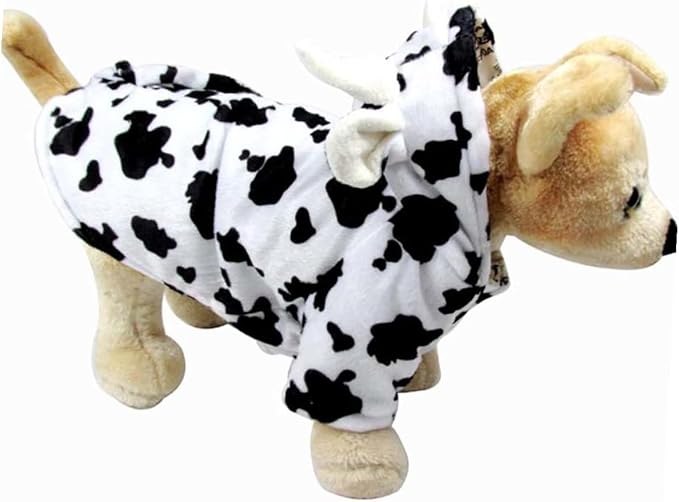 FOMIYES Dog Costume Cow Pattern Pet Garment Cute 3D Cow Print Dog Apparel Medium Size for Cosplay and Decorative Use in Pet Supplies