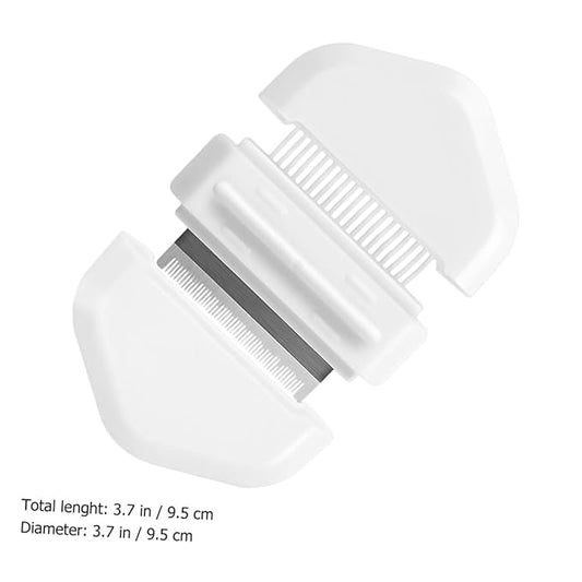 Cat Grooming Brush and Massage Tool Pet Hair Removal Comb for Cats and Dogs for Daily Use and Bath Ivory White