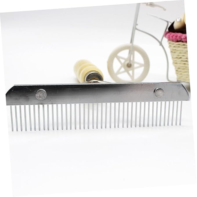 Toyvian Wooden Handle Pet for and Cats Stainless Steel Slicker Brush for Grooming Removes Tangles and Loose Stimulates Skin and Fur for Puppies and Kittens