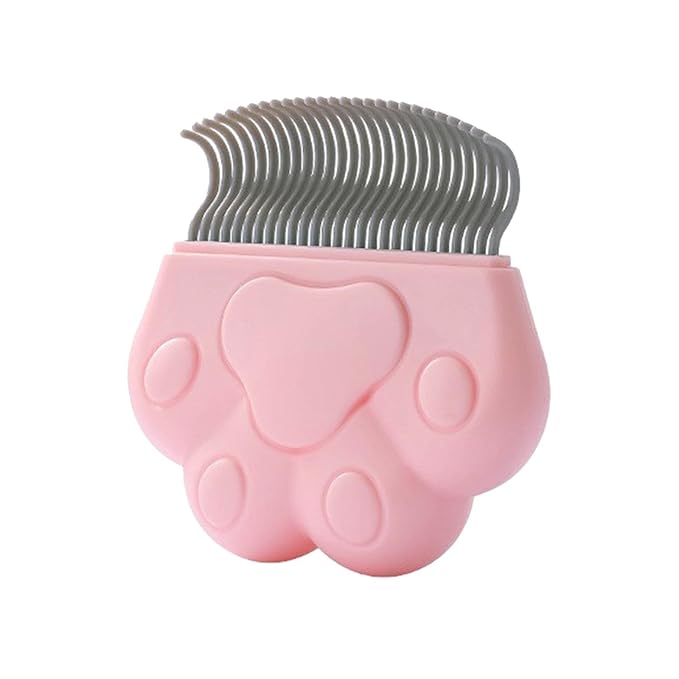 Generic 2x Cat Brush Cat Grooming Brush, Lightweight Cats Dogs Pet Massage Brush, Pet Hair Cleaner Brush for Long Haired Cats, Pink