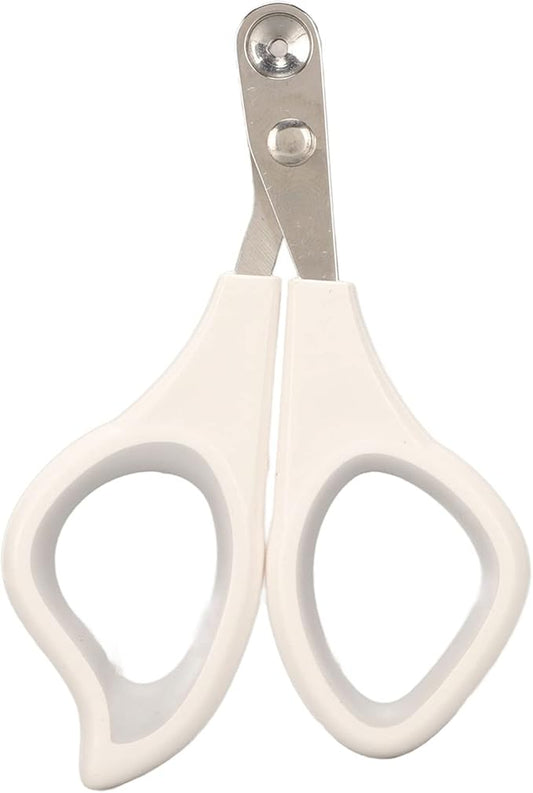 Stainless Steel Cat Nail Clippers - Professional Trimmers for Cats, Ergonomic Handle (灰白)