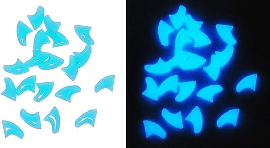 40-Pack Soft Nail Caps for Cat Claws Blue Glow-in-The-Dark (Large)