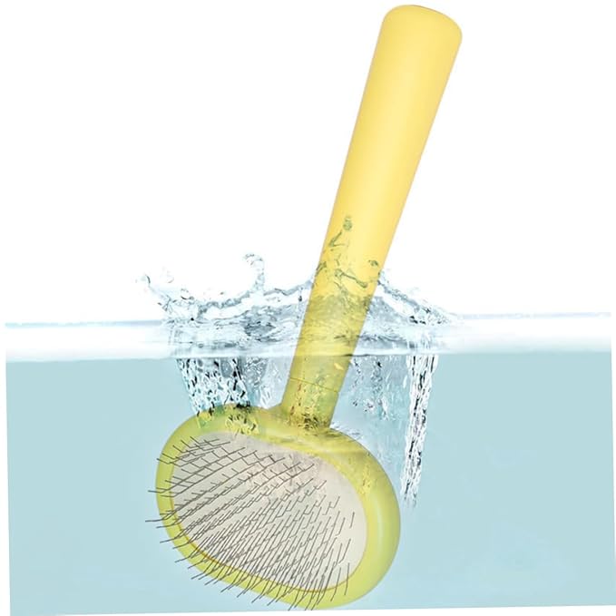 BESPORTBLE Long-handled Cat Grooming Comb for Dogs and Cats Ergonomic Pet Hair Cleaning Tool for Types Lightweight and Portable Pet Hair Remover