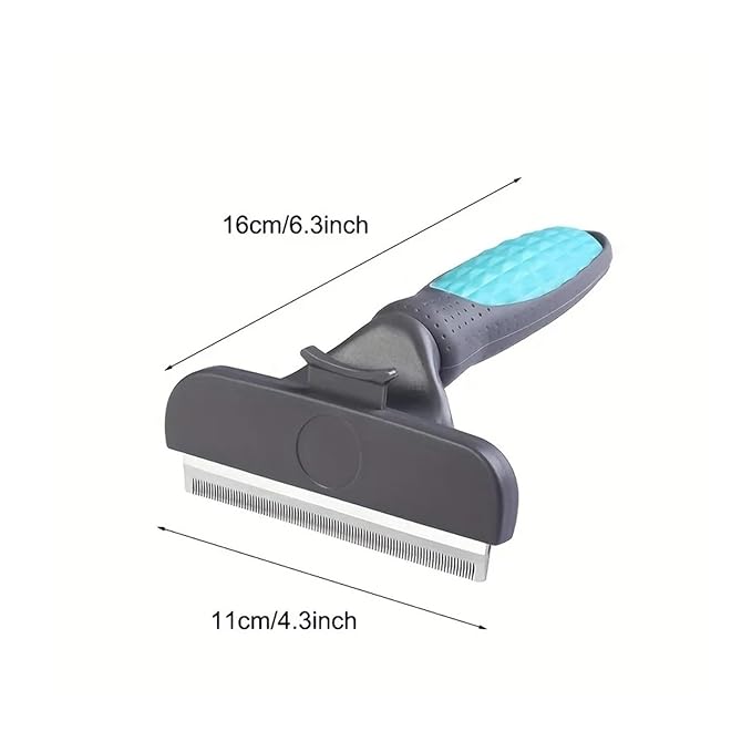 Pet Thinning Comb Large Dog Knotting Hair Removal Comb One Click Cleaning Of Floating And Broken Hair Cat Dog Supplies(Green,L-16x11cm)