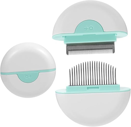 Pet Grooming Brush Mint Hair Comb with Massage Function Lightweight Non Slip Handle for Removing Loose Hair Tangles and Dander Gentle Grooming Tool for Long and Haired Cats