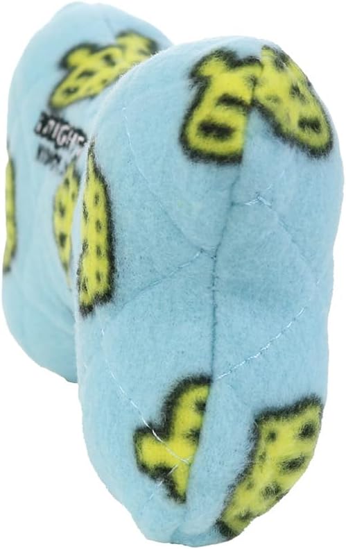 MIGHTY- NO Stuff Bone– Squeaky Plastic Core. 2-in-1 Toy. Made Durable, Strong & Tough. Interactive Play Dog Toy (Tug, Toss & Fetch). It Floats. (Blue, Medium)