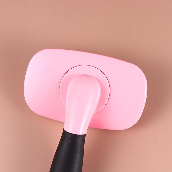 ERINGOGO Pet Grooming Comb 360° Rotatable Massage Brush Large Size Pink with Dots for Dog and Cat Shedding and Cleaning