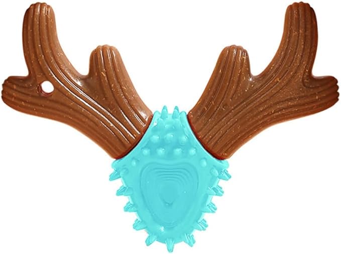 Puppy Chewing Toy for Small Medium Dog Training Aggressive Chewers Bite Toy Antlers Shape Pet Toothbrush Dog Supplies