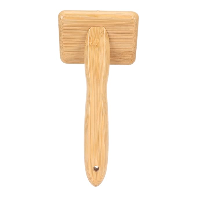 Smoother Brush, Quick Brush, Smooth Curves, Bamboo Macrame Comb, Finely Polished with Cat Hole (S)