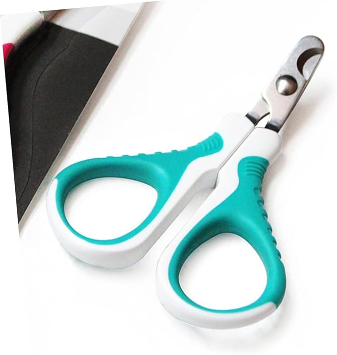 POPETPOP 2pcs Stainless Steel Pet Nail Trimmer Ergonomic Cat Dog Nail Clipper for Safe Grooming Comfortable Non- Handle for Home Use Sky-