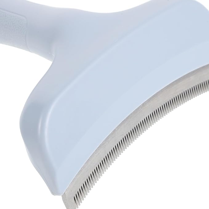 POPETPOP Pet Hair Removal Tool Dog Grooming Comb Large Blue Deshedding Brush for Shedding and Detangling Cats and Dogs Undercoat Grooming Supplies