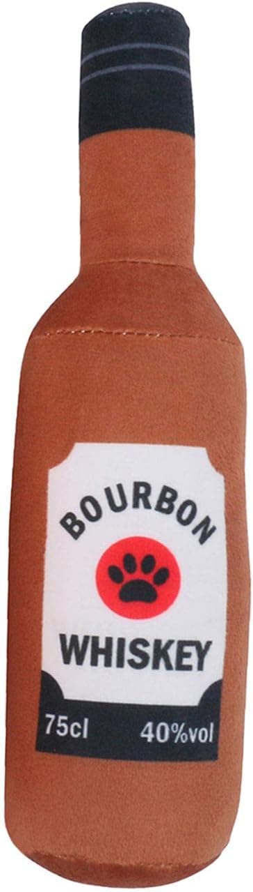 Dog Squeaky Toy Novelty Bottle Shaped Soft Dog Toys Squeaker Sound Pet ing Toys for Aggressive ers Pets Supplies, Coffee