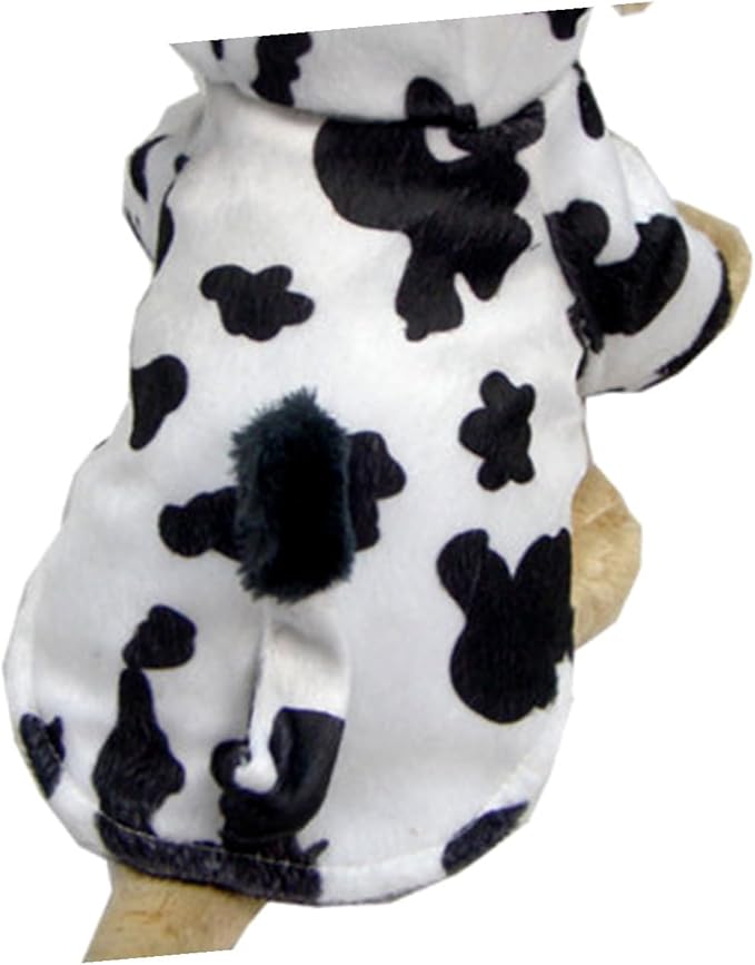 FOMIYES Dog Costume Cow Pattern Pet Garment Cute 3D Cow Print Dog Apparel Medium Size for Cosplay and Decorative Use in Pet Supplies