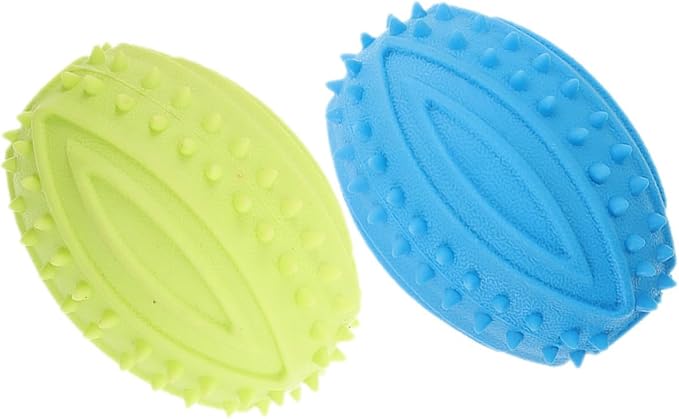 Totority Rubber Dog Chew Ball Squeaky 2pcs Small Puppy Balls Sturdy Pet Supplies Outdoor Play for Dogs