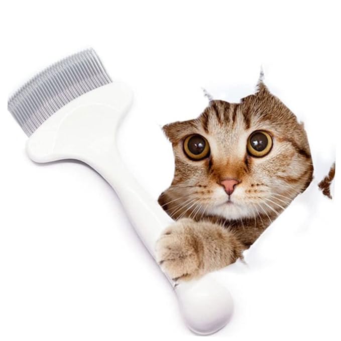 Milisten Cat Grooming Comb for Knot Removal Elastic Pin PET Cleaning Tool for Cats Sturdy PET Grooming Brush for Long and Short Fur