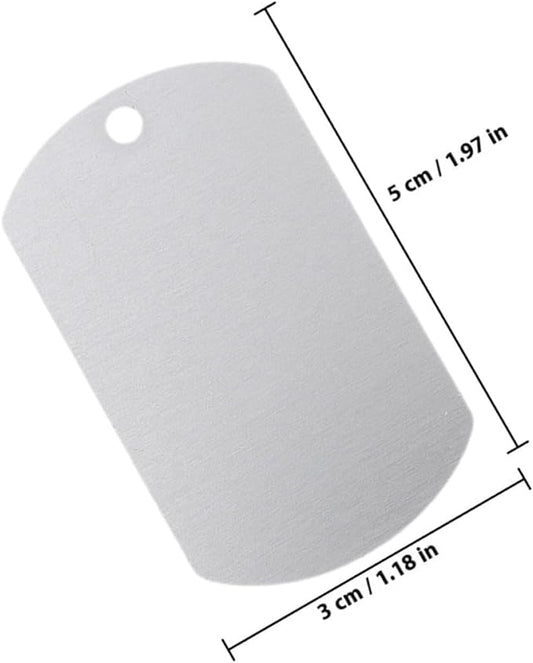 SHOWERORO 12pcs Aluminum Dog Tags Blank Metal Tags 50x30mm Sturdy Pet Id Labels for Dogs for Pet Supplies