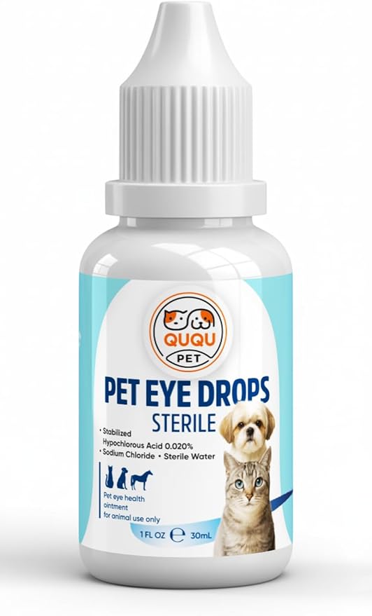 dog eye drops and cat eye drops , pet eye drop , Vet-Recommended Dog Eye Infection Treatment to Soothe Infection Allergy,Relieve Dry Eyes Pink Eyes, Pet Tear Stain Cleaner Horses (0.98 Fl Oz)