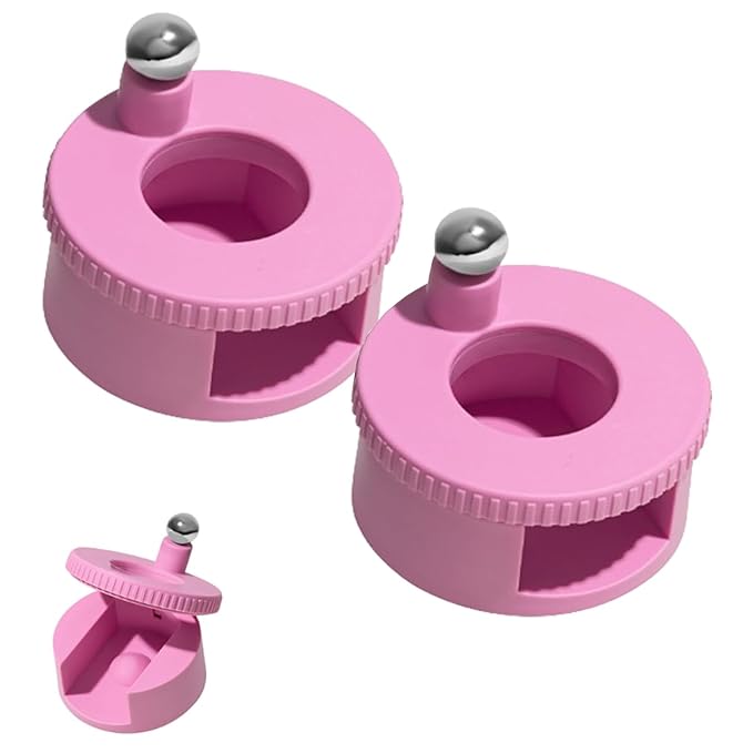 2026 New Rotating Cat Eye Magnet, Automatic Magnetic Nail Art Tool with 360° Rotation for Professional Glossy Cat Eye Effect, Beginner Friendly Nail Tool for 3D Wide Cat Eye Design (2*Pink)