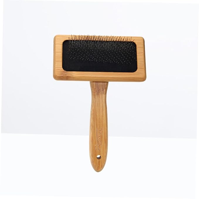 POPETPOP Wooden PET Grooming Comb Design Detangling Tool for Dogs and Cats Bamboo Handle for PET Owners and Grooming