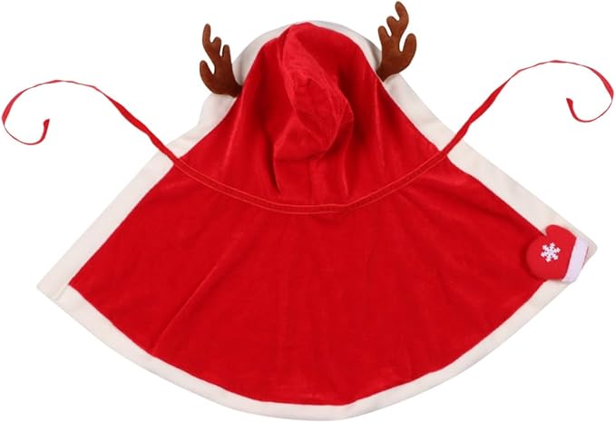 Abaodam Christmas Pet Cloak Dog Clothes Fleece Hooded Cape XL Winter Costume for Dogs Holiday Pet Supplies