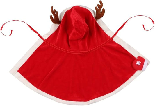 Abaodam Christmas Pet Cloak Dog Clothes Fleece Hooded Cape XL Winter Costume for Dogs Holiday Pet Supplies