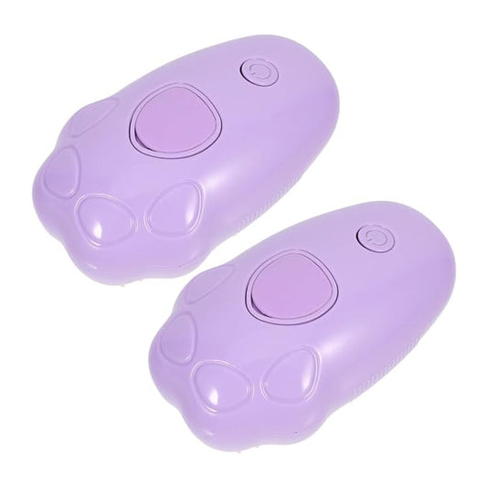 HEMOTON 2pcs Pet Steam Brush for Cats Dogs Self-cleaning Grooming Tool Massage Function Material Bath Brush for Travel Everyday Use