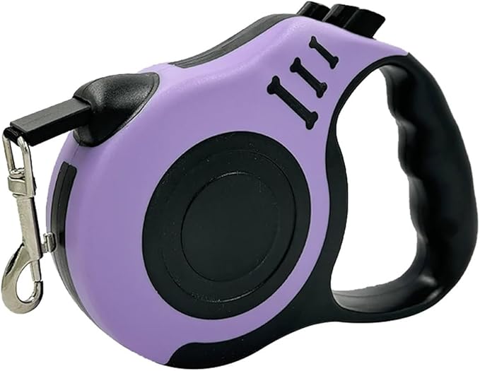 1pcs Retractable Dog Leash 5m, Strong Nylon Automatic Lead for Small Medium Dogs, Pets Traction Rope for Cats, Chihuahua Bulldog Supplies(Purple,5m)