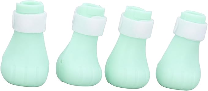 Cat Grooming Boots, Prevent Biting Adjustable Cat Covers for Injection for Bathing (Green)
