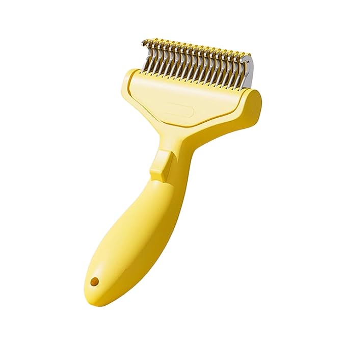 Professional Pet Hair Removal Comb For Dog Cats With Stainless Steel Detangling Teeth Ergonomic Handle Grooming Supply Pet Deshedder Comb