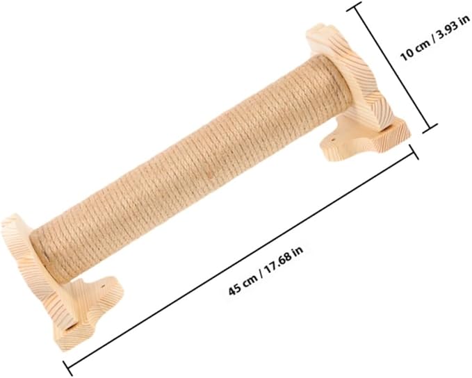 Toyvian Cat Scratching Post and Reusable Wear-Resistant Sisal Pole with Solid Wood Core 40cm for Cat Cage Accessory Indoor Kitten Self-Grooming Furniture