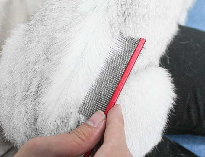 Pet Grooming Comb Rat Tail Comb Cat Hair Trimmer Combs Dog Hairstyle Comb Float Hair Removal Dematting for Cat Dogs Cat Comb Dog Comb Rounded Ends Pet Hair Comb for Home Grooming (One Size,blue 2)