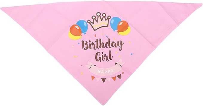 Dog Birthday Scarf Hat Set, Pet Birthday Party Supplies, Adjustable Soft Cotton Polyester Bandana with Bow Tie and Banner Cards for Puppy Photo Shoots and Celebrations