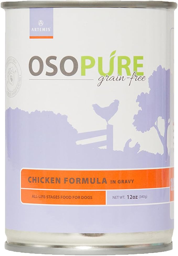 ARTEMIS Osopure Wet Canned Dog Food (Chicken, 12 Cans)