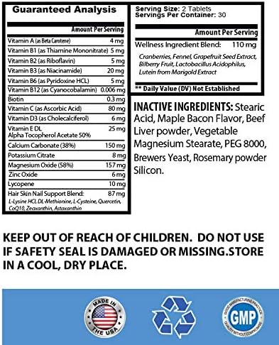 I LOVE MY PETS LLC cat Immune Health - CAT Hair and Coat Health - Healthy Skin - Premium Quality Treats - Vitamin e for Cats - 2 Bottles (120 Tablets)