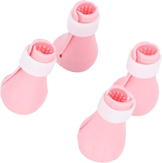 Cat Grooming Boots, Prevent Biting Adjustable Cat Covers for Injection for Bathing (Pink)