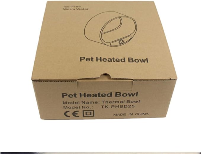 Babypet Pet Heated Bowl, 2000ml Thermal Automatic Constant Temperature Pet Heating Feeding Drinking Bowls Small, Medium Large Dogs and Cats