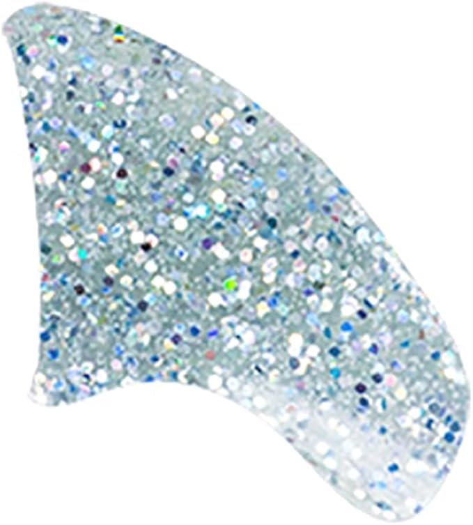 Soft Nail Caps 60 Packs for Cats - Silver Holographic Glitter Kitten