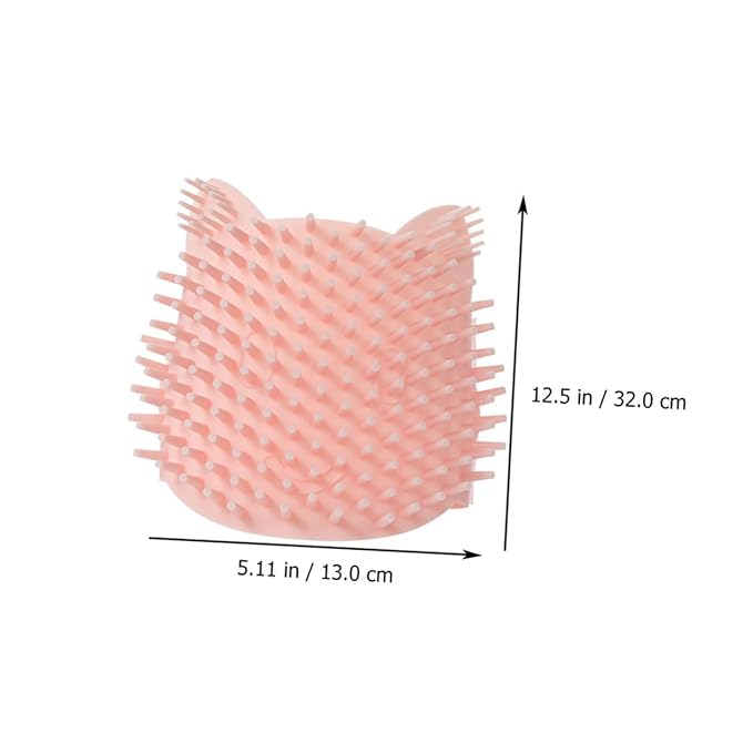 SUPVOX Silicone Cat Massage Brush Adjustable Grooming Tool for Cats Dogs Dual Use Dry for Removing Loose Fur and Itching Relief