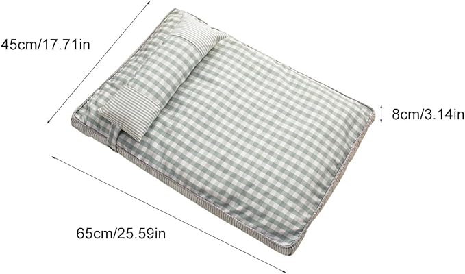 Dog Sofa Bed, Removable Washable Cover, 4 Season Universal, Soft Plush Plaid Cat Bed, Comfortable Pet Supplies (S)