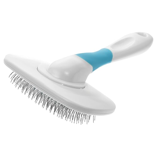 Kisangel 1Pc Pet Massage Comb for Cats Detangling Tool with Protective Tips for Grooming Removing Dead Hair Safe Design for Daily Use Bath Random