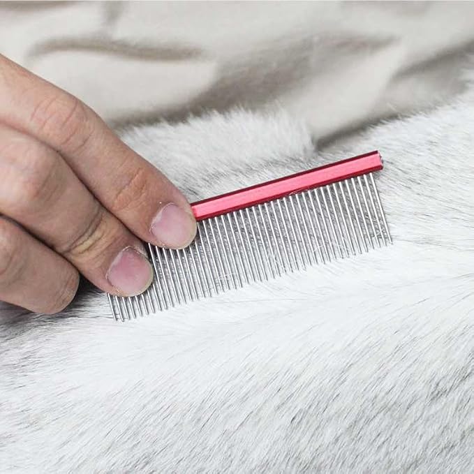 Pet Grooming Comb Rat Tail Comb Cat Hair Trimmer Combs Dog Hairstyle Comb Float Hair Removal Dematting for Cat Dogs Cat Comb Dog Comb Rounded Ends Pet Hair Comb for Home Grooming (One Size,blue 5)