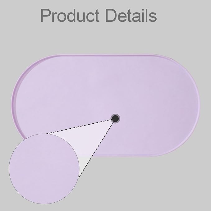 Pet Feeding Dog Food Mat Multifunctional Supplies Anti Slip Silicone Contain Spills Replace Pad Accessories Placemat, Purple