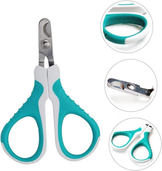 BESPORTBLE Pet Nail Clipper for Cats and Dogs Stainless Steel Grooming Tool Comfortable Grip Lightweight and Portable Nail Trimmer for All Breeds Sky-