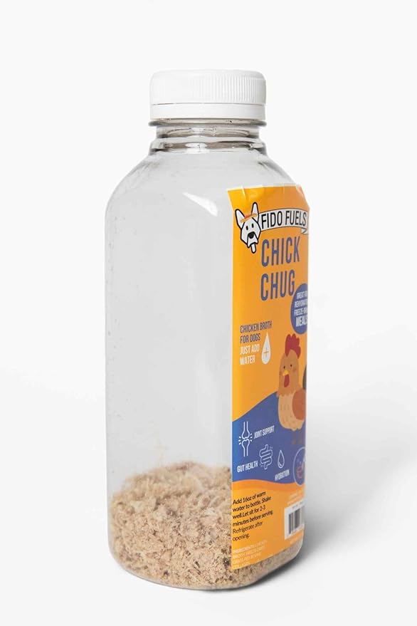 Chick Chug Freeze Dried Bone Broth - 16oz Bottle with 2.5oz Bone Broth Product