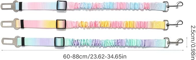 3lots Vehicle Seatbelt Harnesses Removable Dog Seats Belt Harnesses for Small Dogs Travel Pet Supply Pet Car Travel Gear